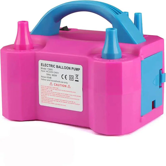 600W Electric Balloon Air Pump Dual Nozzle Inflator for Balloons Balloon Blower Quick Fill Pump for Birthday Party Wedding