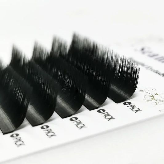 M Curl Eyelashes Extensions Artificial Mink False Eyelash Soft Natural Makeup Lash Extension Black Matte For Professionals