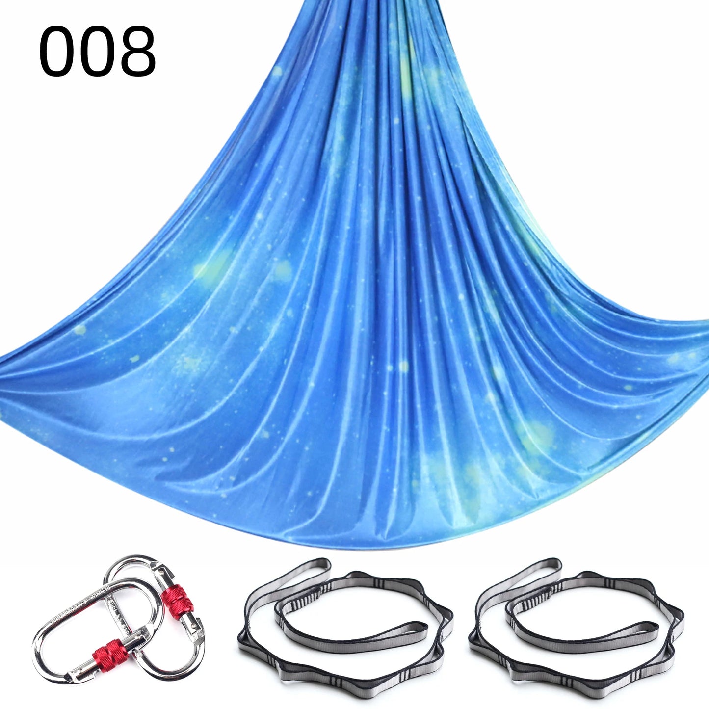 NEW 2024 Color 5m Aerial Yoga Hammock Set Gradient Style-1 Aerial silks Yoga Fitness Stretch Belt For GYM Indoor Yoga Studio