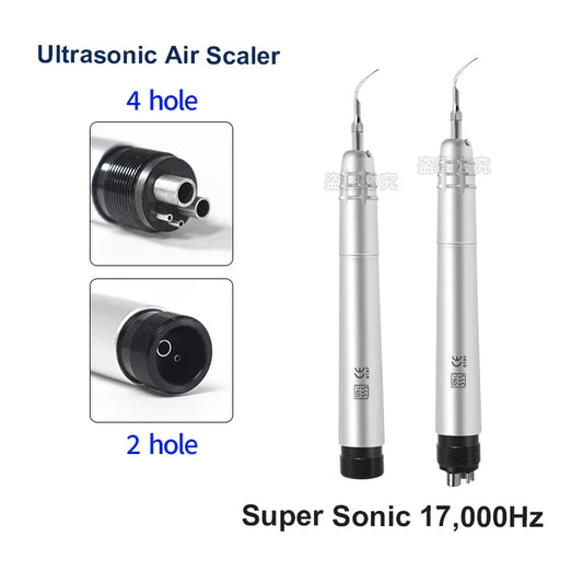 Dental Ultrasonic Air Scaler With 3 Tips Teeth Cleaning 2/4 Holes Handpiece Dental Teeth Whitening Cleaner Dentist Lab Clinic