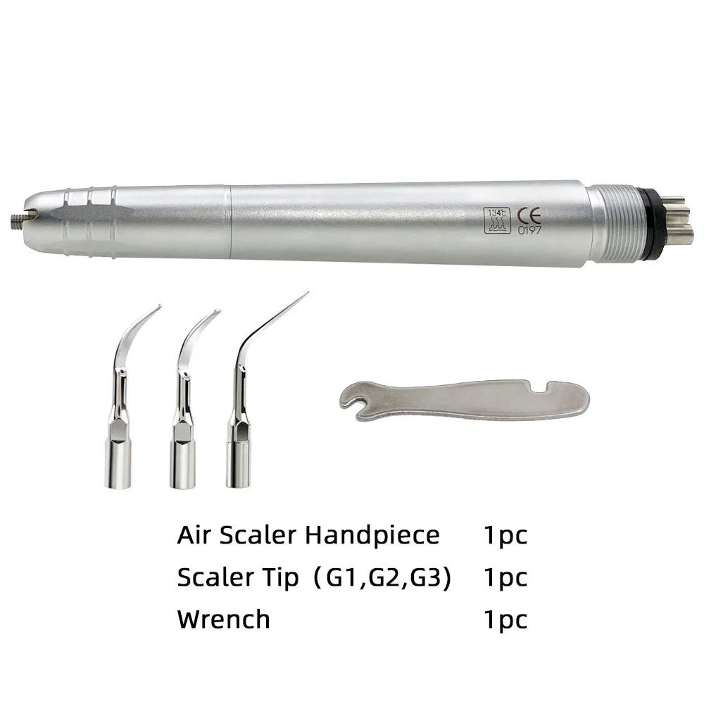 2/4 Hole Dental Ultrasonic Air Scaler Pneumatic Scaler Handpiece Tooth Cleaning Whitening Calculus Removal Dental Equipment