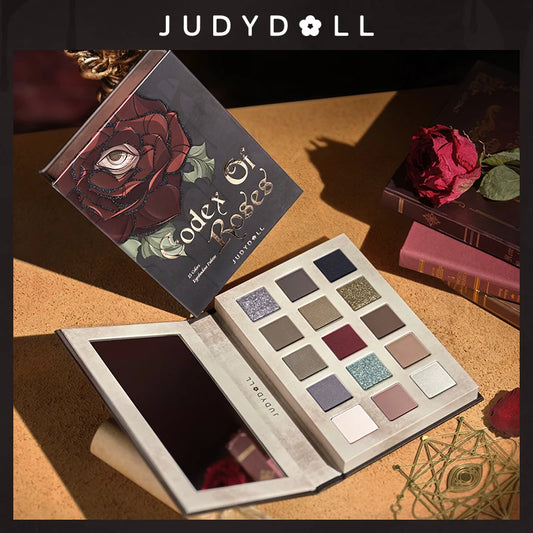 Judydoll Halloween Limited Fifteen-Color Eyeshadow Palette Daily Light Makeup Rose Matte Color Earth Color