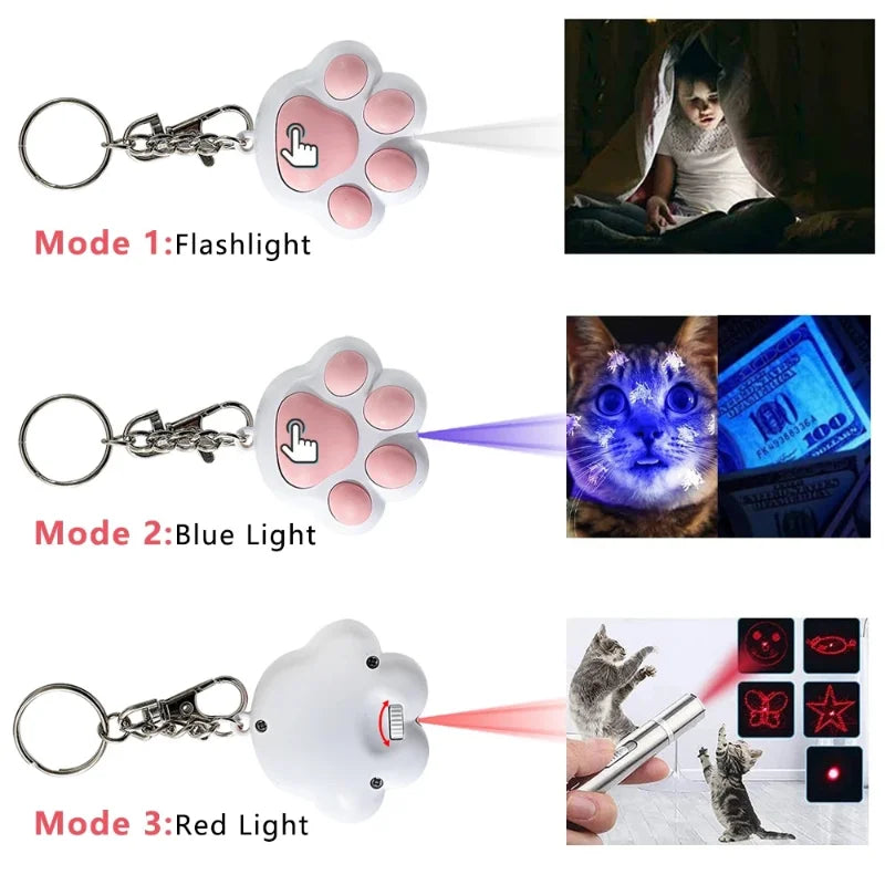 Pet Cat Toys USB Rechargeable Multifunctional Pets Laser Toy for Cats Interactive Funny Kitten Training Laser Toy Pet Supplies