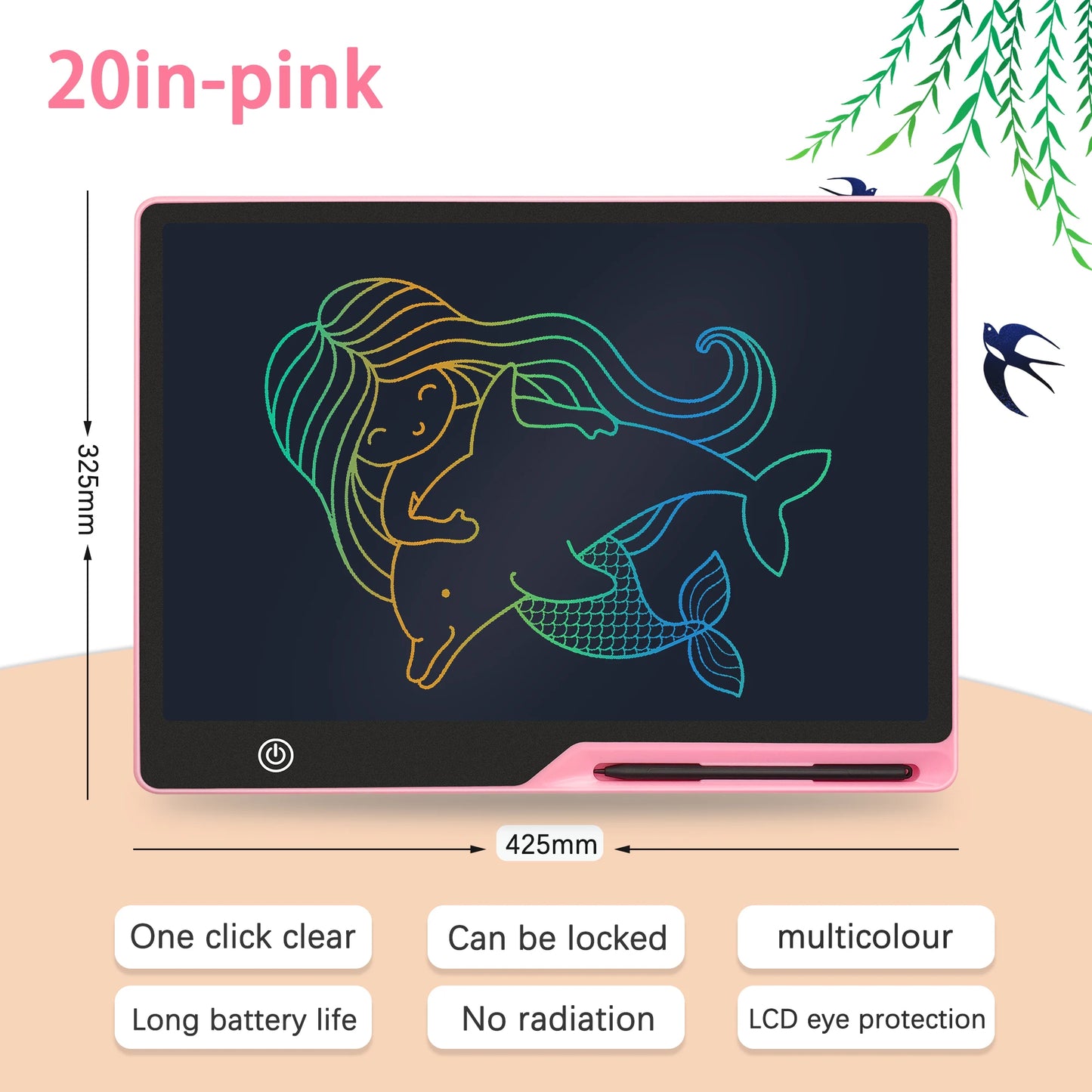 16/20inch LCD Writing Board,Art Writing Painting Children Tools, Educational Toys for Girls Boys Toys Writing Tablet Digit Magic