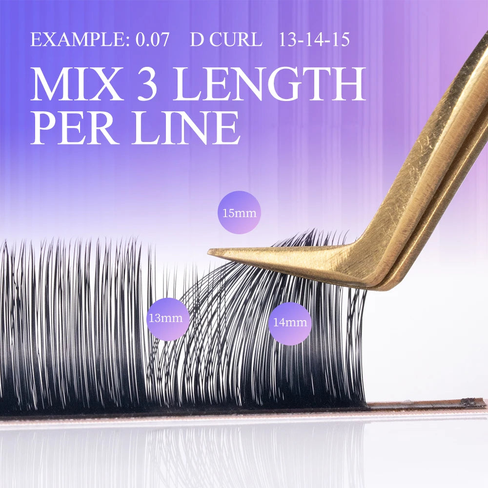 1Pcs DANIKE Camellia Blooming Eyelash Extension D Curl 0.05/0.07mm Fluffy Lashes Natural Soft False Lash For Salon Use Supplies
