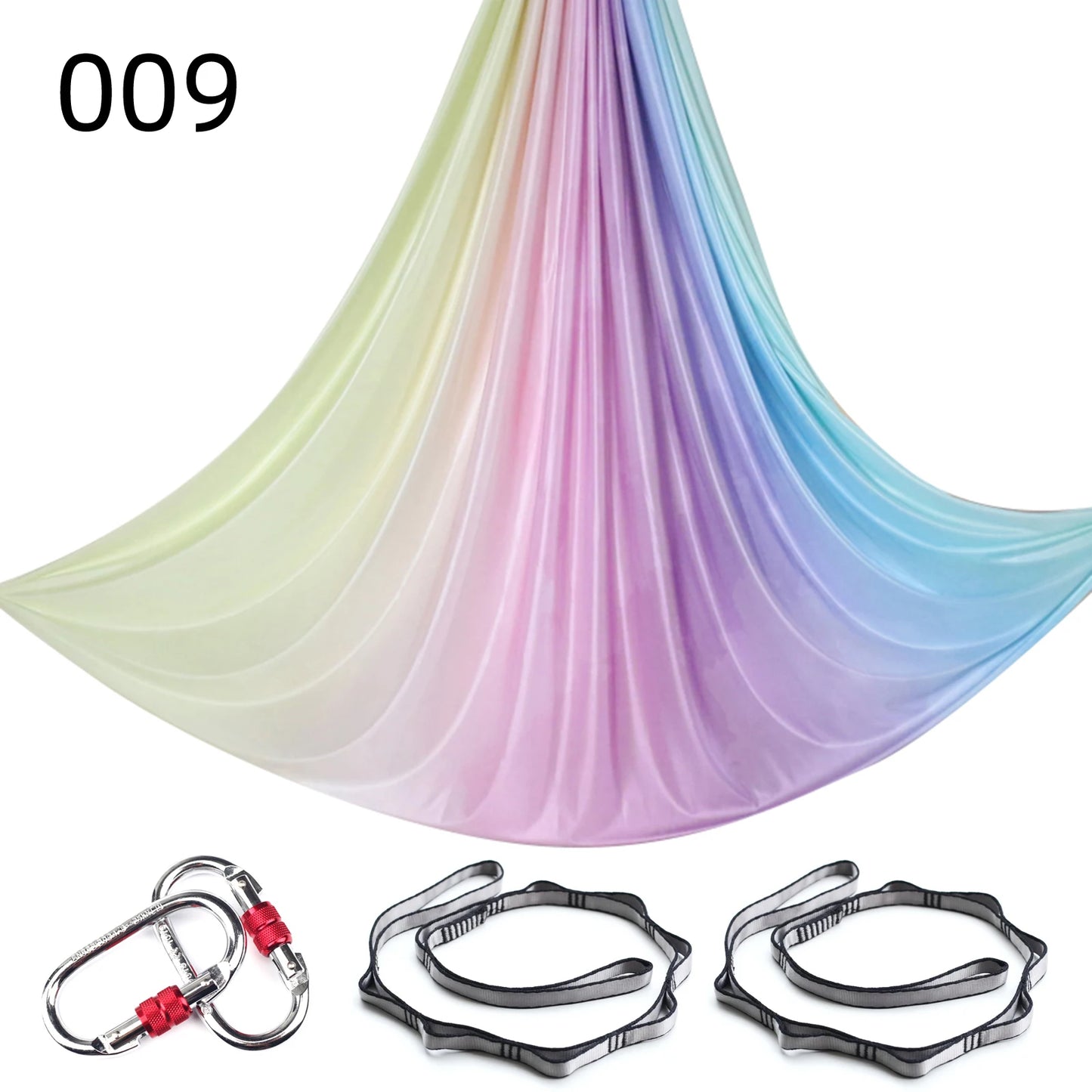 NEW 2024 Color 5m Aerial Yoga Hammock Set Gradient Style-1 Aerial silks Yoga Fitness Stretch Belt For GYM Indoor Yoga Studio