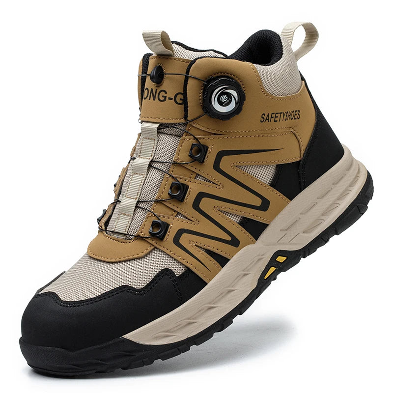 Steel Toe Hiking Work Boots Safety Shoes Non Slip Work Shoes Indestructible Men Puncture-Proof Sneakers Male Footwear Shoes