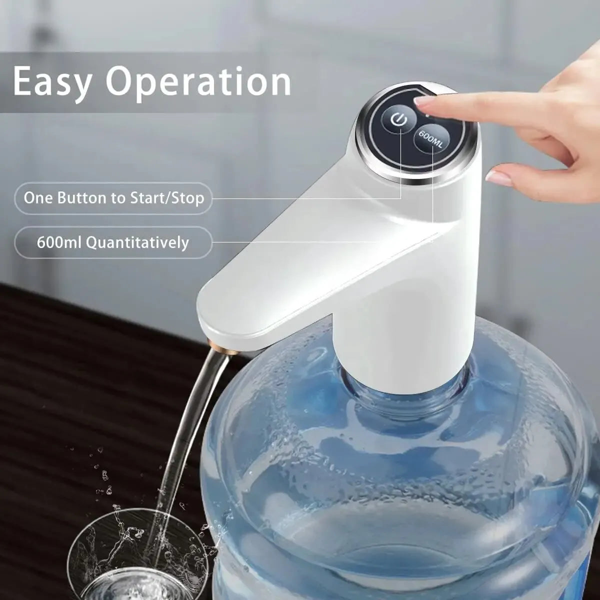 Bucket Water Electric Pump Portable Usb Rechargeable Electric Water Dispenser Widely Compatible