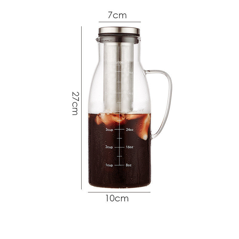 Glass Coffee Pot Mocha Cold Brew Cafetera Filter Coffee Pot Leakproof Thick Glass Tea Infuser Percolator Tool Espresso Maker